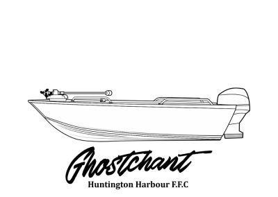 Sky hooded custom boat shirt featuring Ghostchant redraw