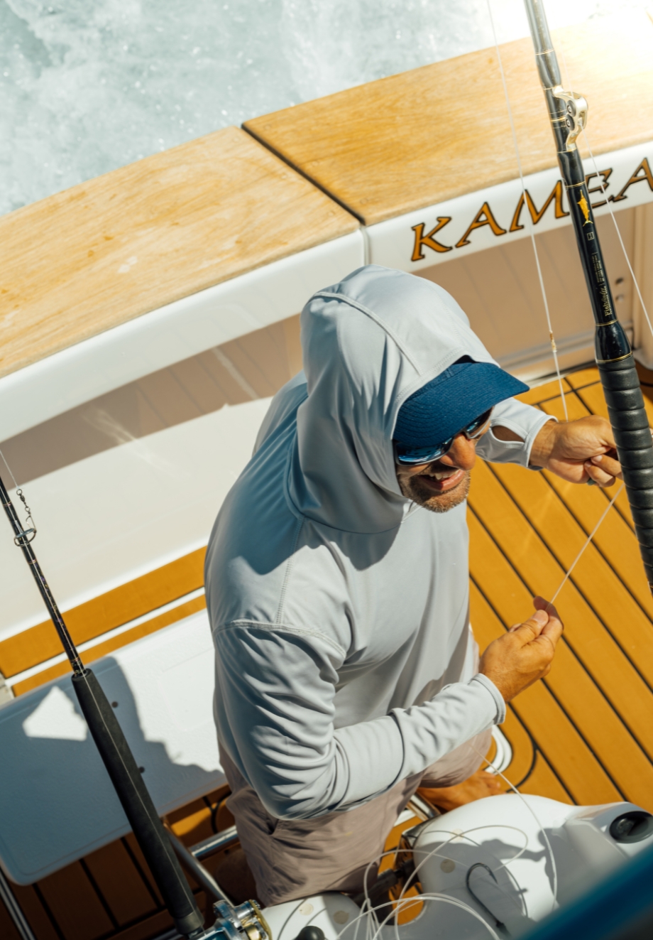 Mkaira steel hooded gamefishing shirt