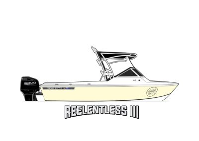 Reelentless III boat redraw for premium custom boat shirts