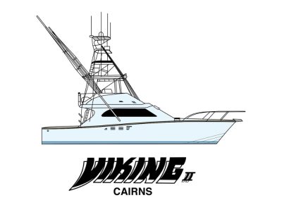 Viking II custom boat redraw for premium gamefishing shirts